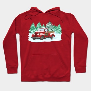 Vintage Christmas Truck Hoodie